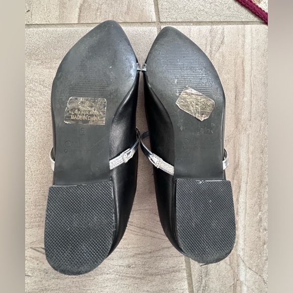 Catherine Malandrino Black and silver slip on flat, sz 6 - Picture 6 of 6